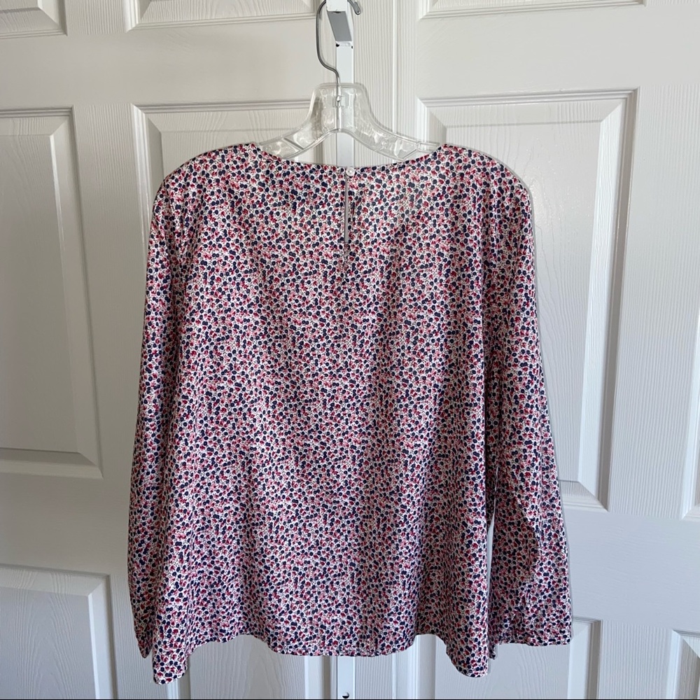 J Crew Mini Floral Print Ruffle Top Cottagecore - Picture 7 of 13